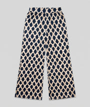 Pantalon fluide Yana à motifs marine face avant fond blanc - carnaby