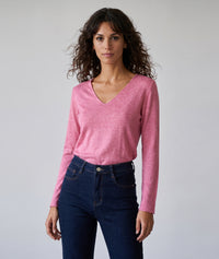 Pull Agile en maille fine - rose