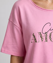 T-shirt Ama rose à inscription Ciao amore — marque Carnaby