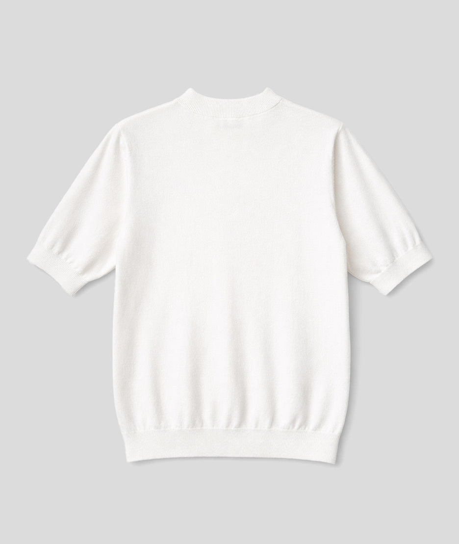 Pull Cory manches courtes cœur - blanc