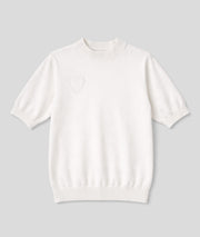 Pull Cory manches courtes cœur - blanc