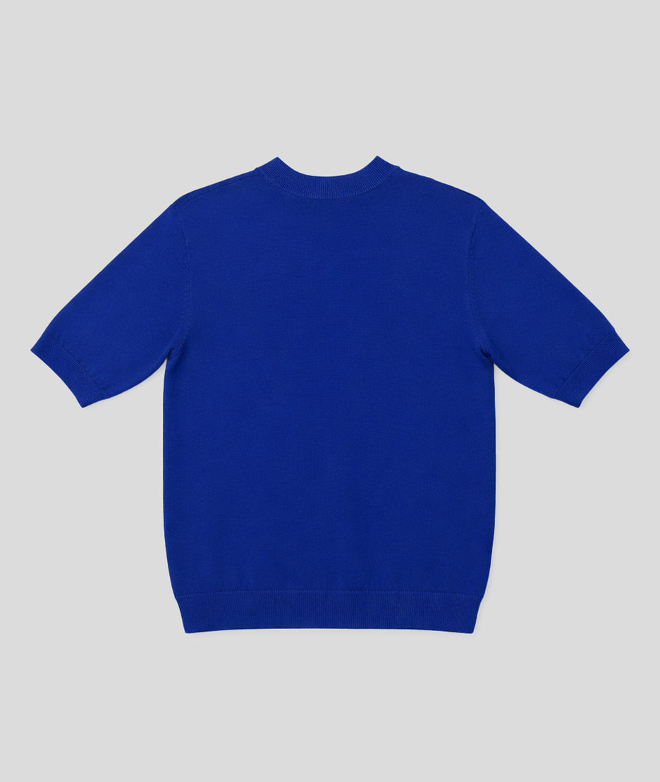 Pull Cory manches courtes cœur - bleu roi arrière