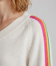 Pull col V Irina - ecru
