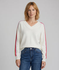 Pull col V Irina - ecru