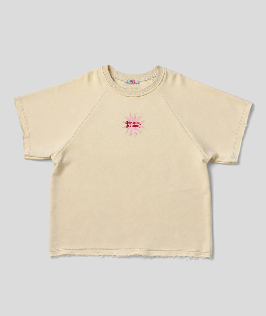 T-shirt manches courtes avant - ecru