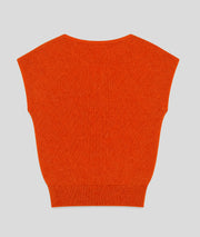 Pull Lexi en maille pailleté orange dos