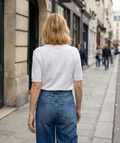 Pull Miu manches courtes avec broche dos