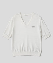 Pull Miu manches courtes avec broche face
