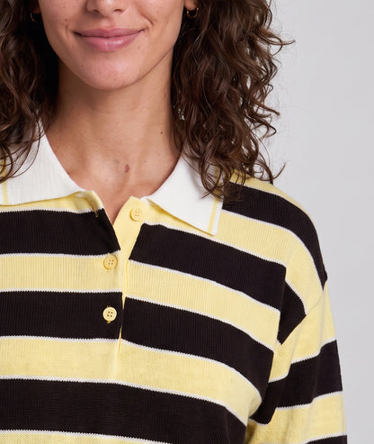 Pull Polo jaune à rayures — marque Carnaby