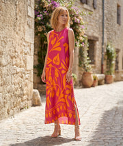 Robe Agathe fushia face — marque Carnaby
