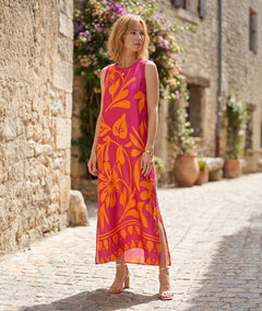 Robe Agathe fushia face — marque Carnaby