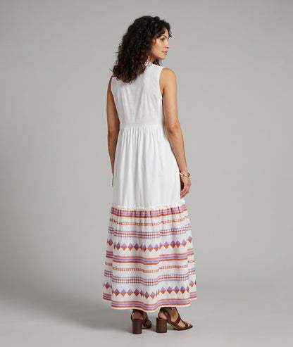 Robe longue Brodalle ecru dos