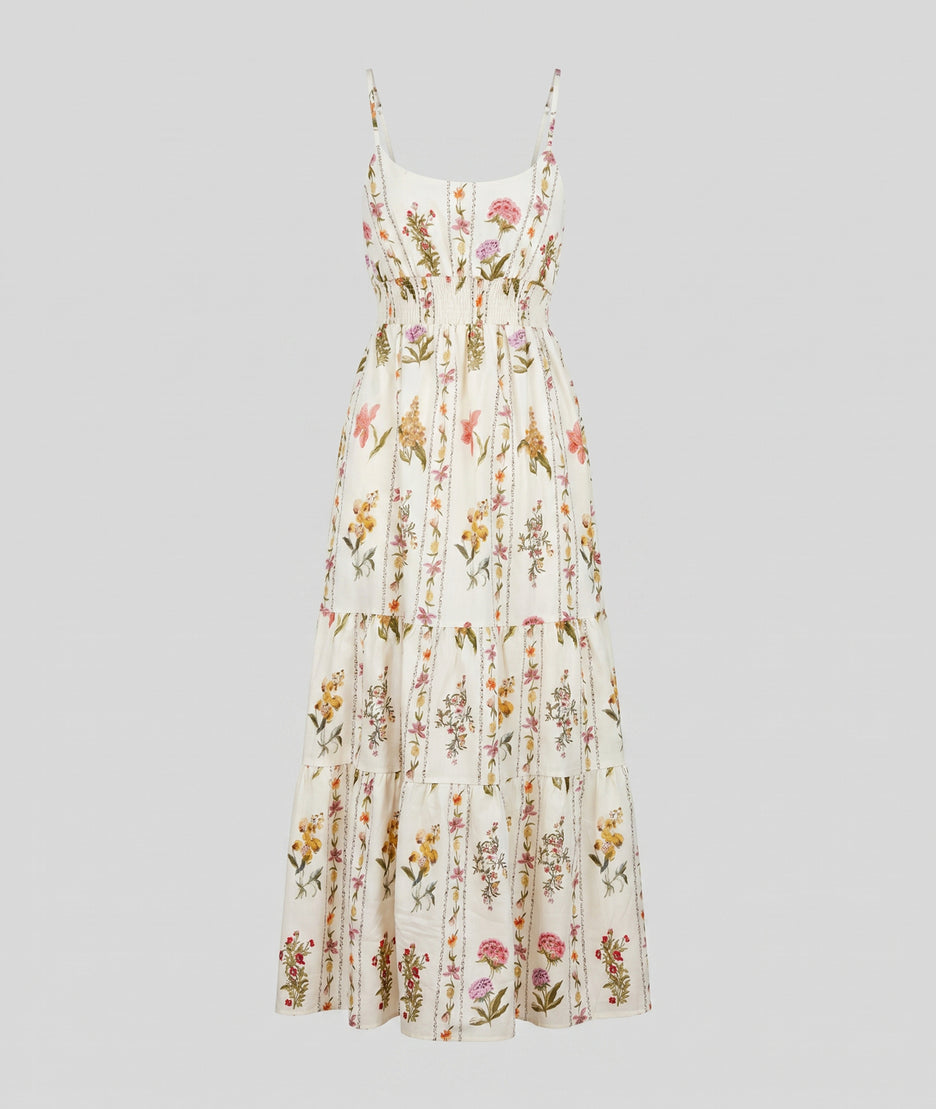 Robe Carla beige dos — marque Carnaby