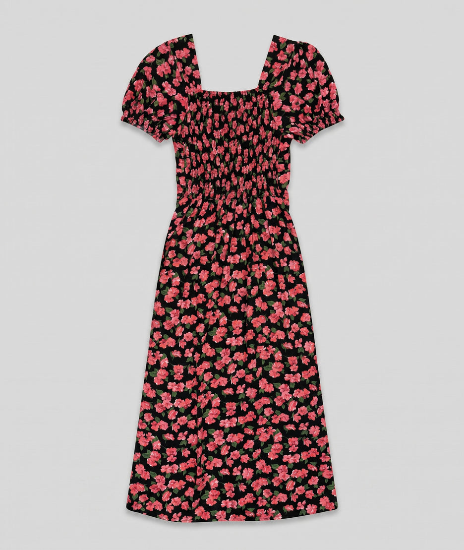 Robe Courtney arrière noir fond uni  look été romantique Carnaby