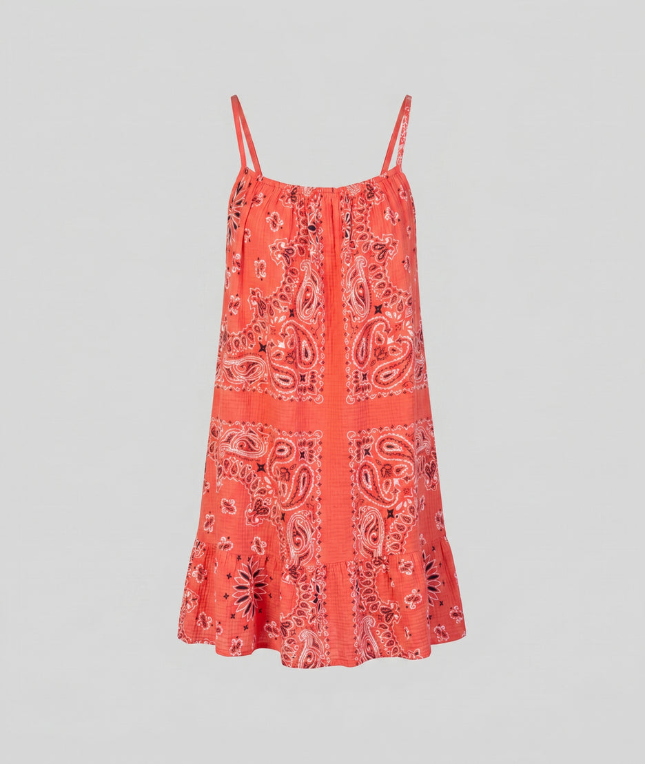 Robe Estelle corail face — marque Carnaby