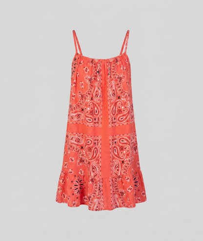 Robe Estelle corail face — marque Carnaby
