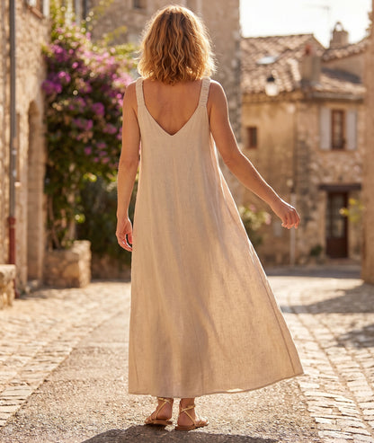 Robe maxi Etoile ecru face arrière