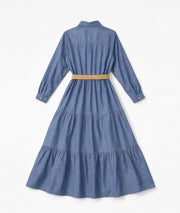 Robe Ingrid longue fluide - jean clair