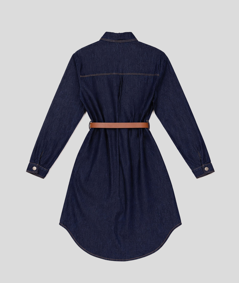 Robe Janna chemise à ceinture dos
