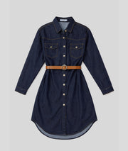 Robe Janna chemise à ceinture face