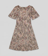 Robe longue Jess à motifs - beige