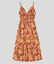 Robe joanna longue satinée rose dos