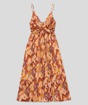 Robe joanna longue satinée rose face