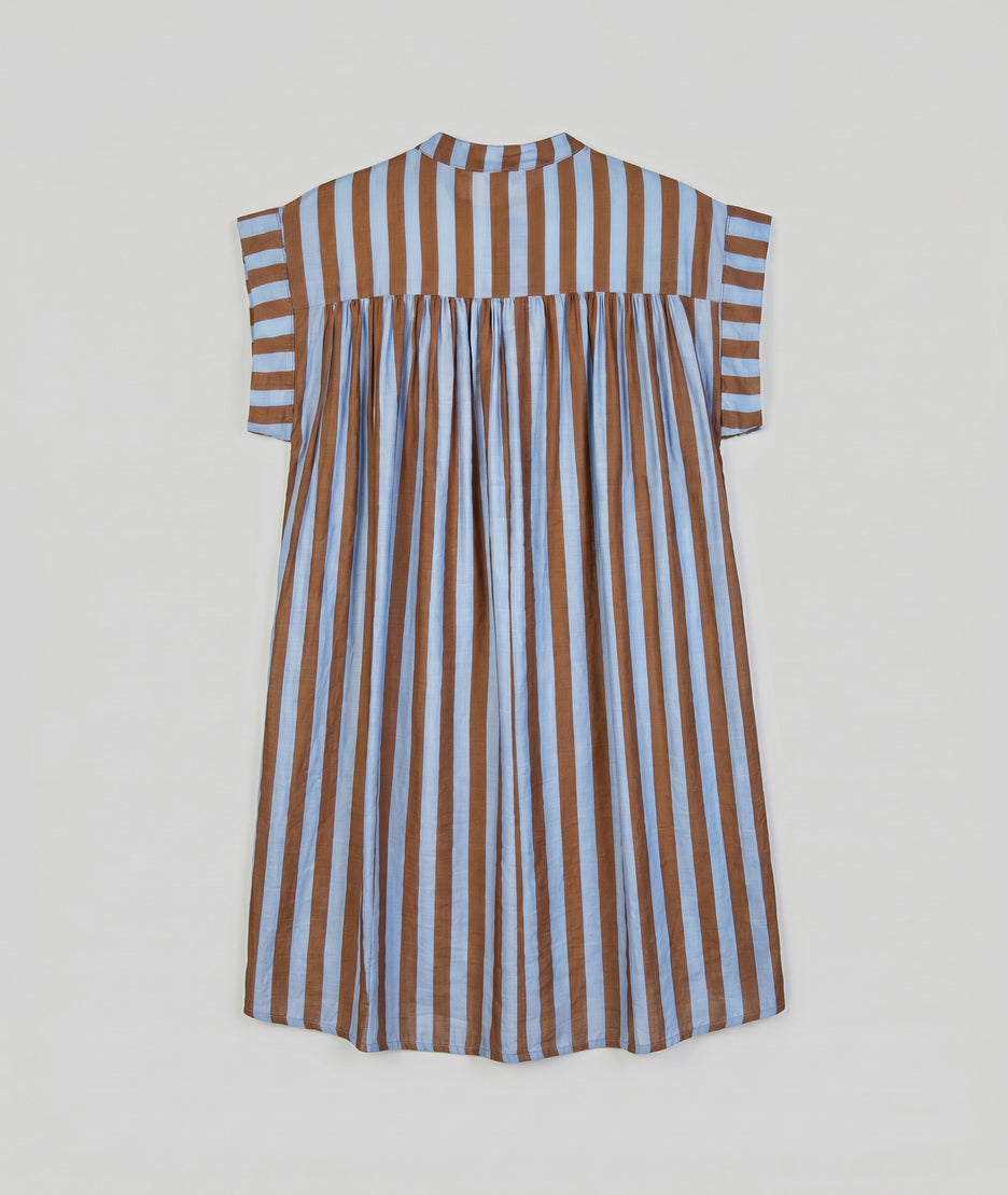 Robe Justina ciel/marron dos — marque Carnaby