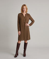 Robe courte Marianne à motifs - kaki