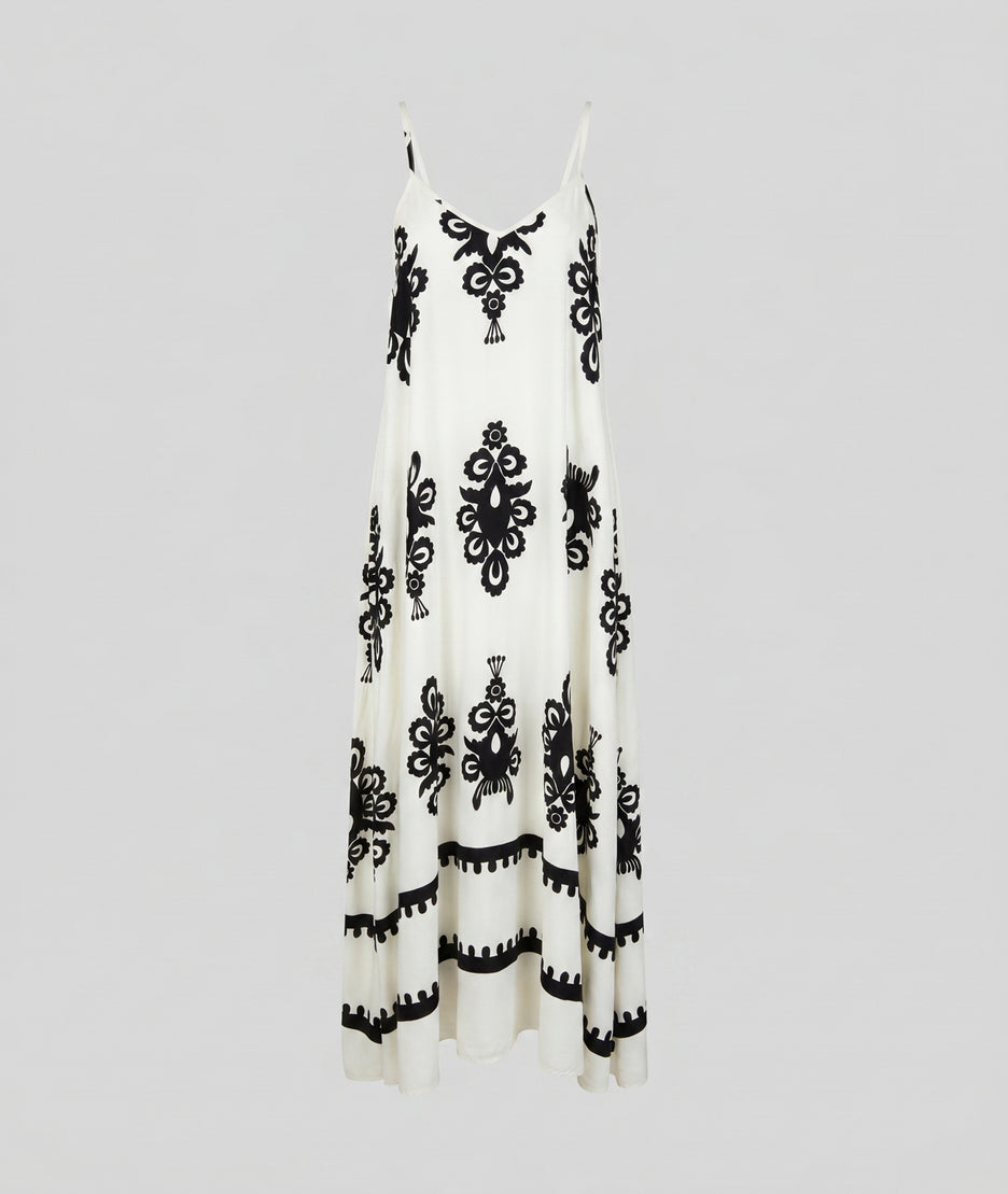 Robe Marla blanc/noir face — marque Carnaby