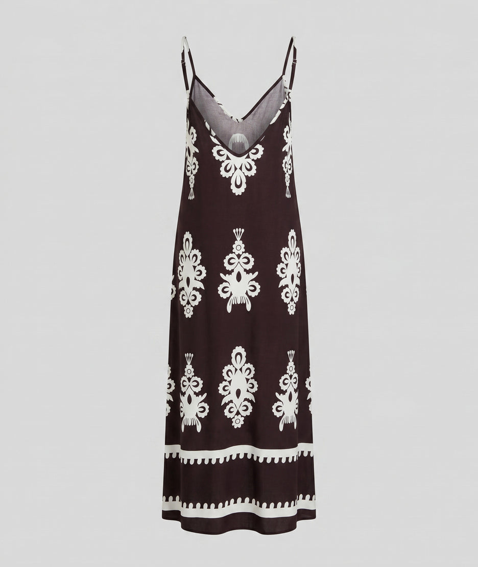 Robe Marla choco/blanc dos — marque Carnaby