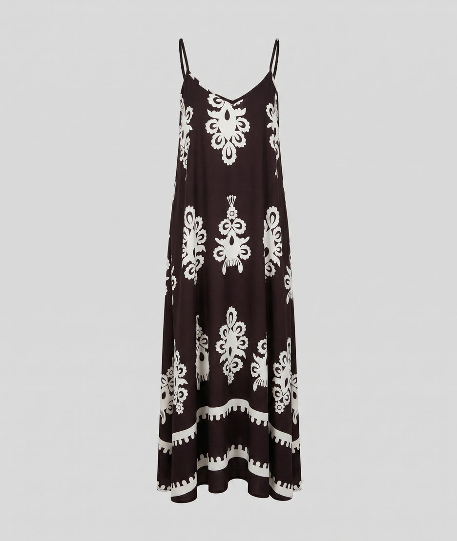 Robe Marla choco/blanc face — marque Carnaby