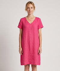 Robe courte Natalya en lin - beige