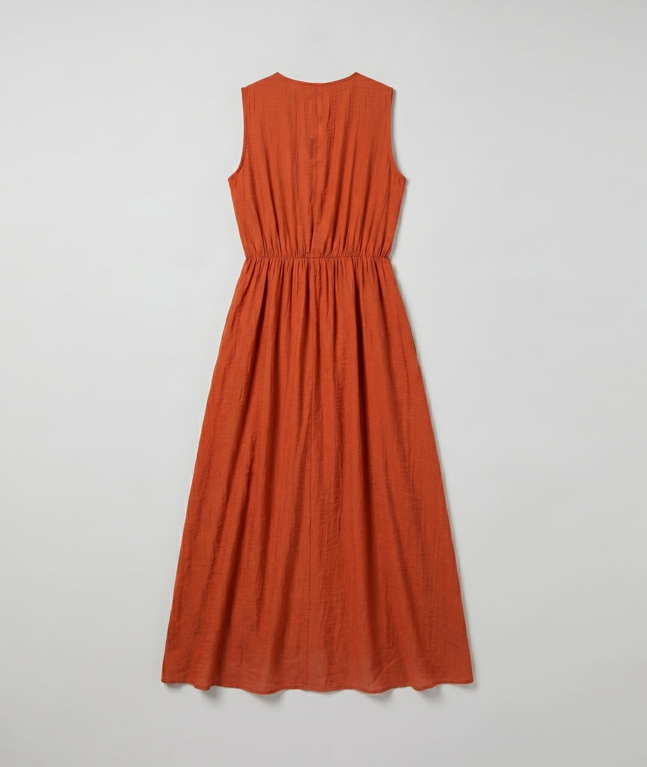 Robe longue habillée Tyna avec foulard - brique