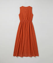 Robe longue habillée Tyna avec foulard - brique
