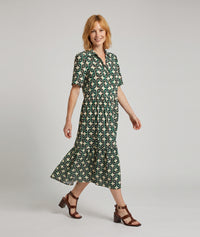 Robe longue Vera à motifs - vert