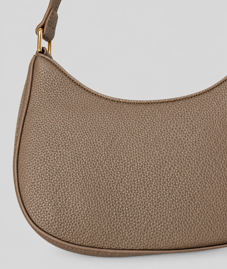 Sac porté épaule Fara taupe avec bandoulière