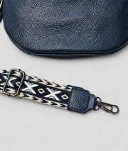 Sac banane Gallia marine avec bandoulière à motifs