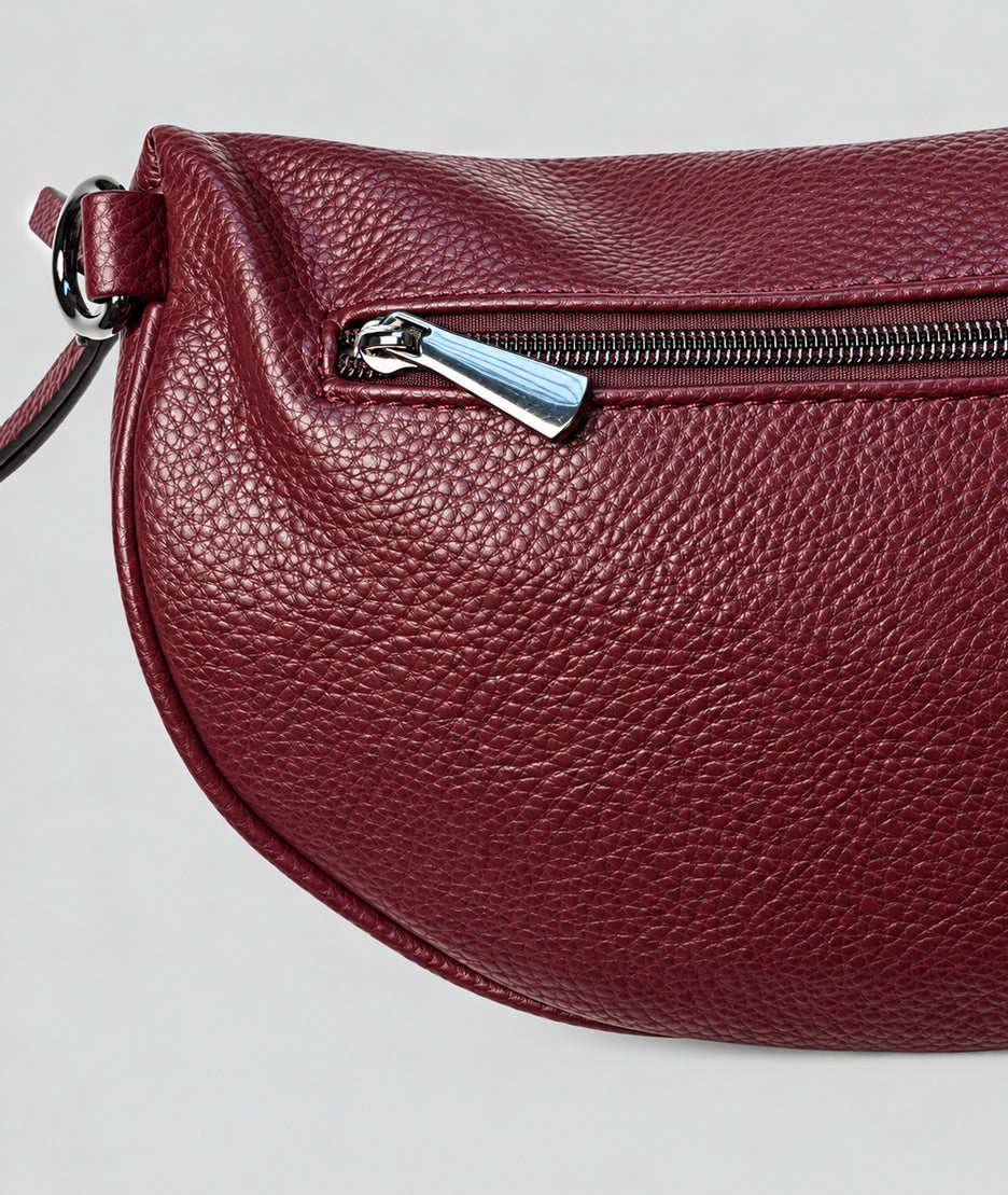 Sac banane Gallia rouge avec bandoulière à motifs