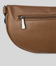 Sac banane Gallia taupe avec bandoulière à motifs