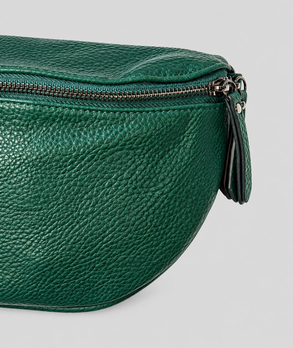 Sac banane Gallia vert avec bandoulière à motifs