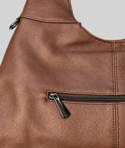 Sac hobo femme Gloria choco en similicuir
