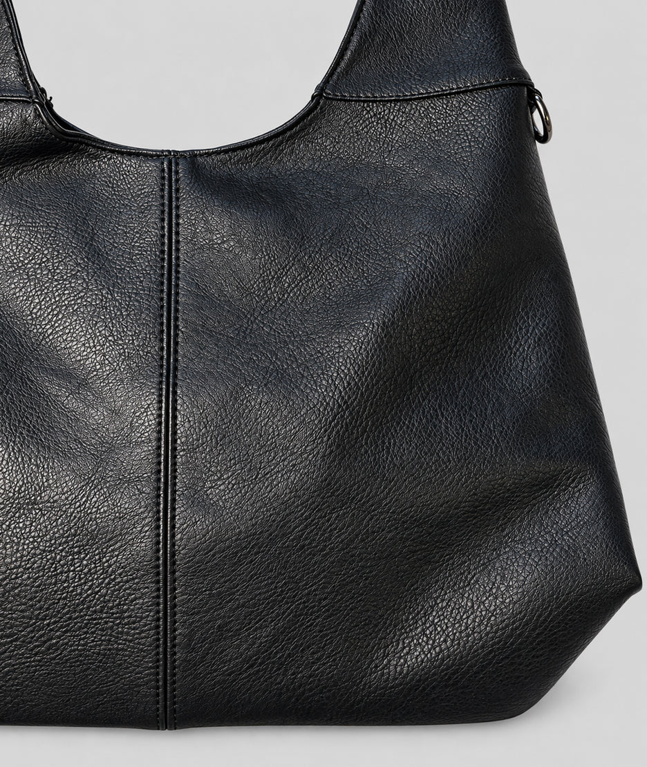 Sac hobo femme Gloria noir en similicuir