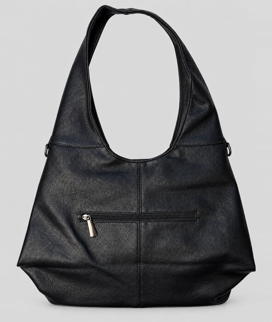 Sac hobo femme Gloria noir en similicuir