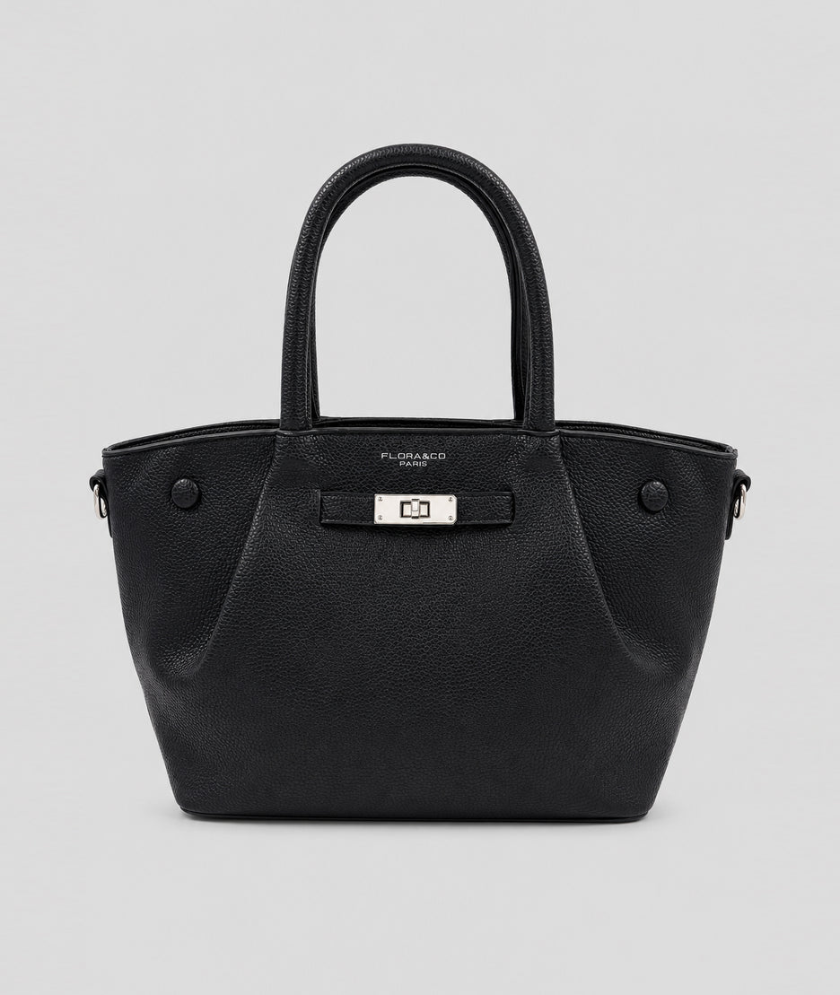 Sac cabas Palco noir avec anses et bandoulière — marque Carnaby