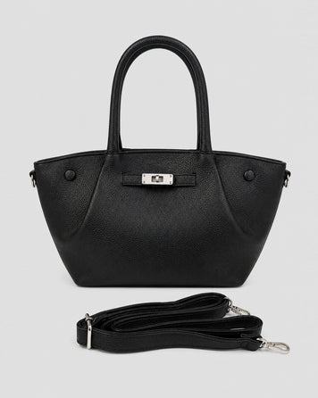 Sac cabas Palco noir avec anses et bandoulière — marque Carnaby