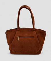 Sac cabas Suede camel en suédine avec anses — marque Carnaby
