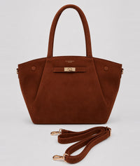 Sac cabas Suede avec bandoulière  - camel