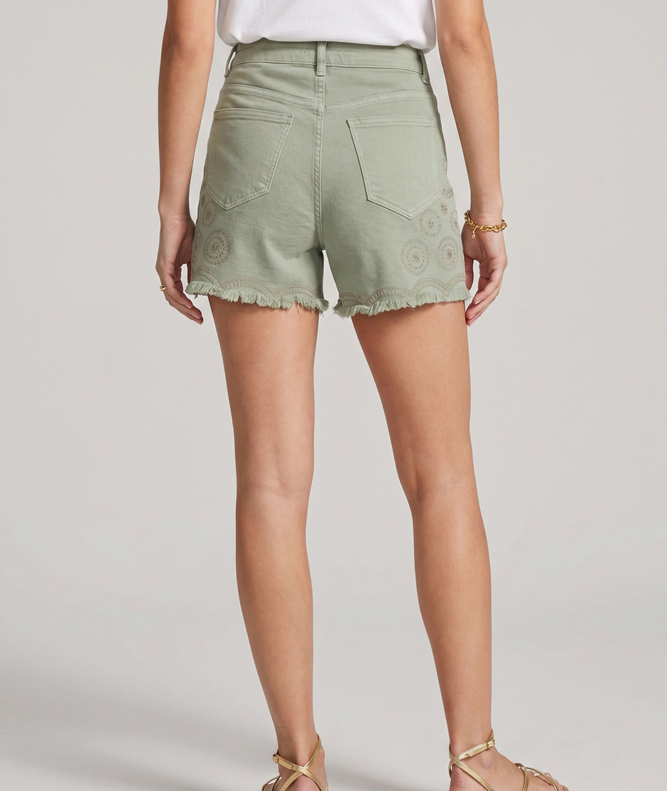 Short à broderies Brody vert dos — marque Carnaby