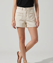 Short taille haute Ress écru face — marque Carnaby